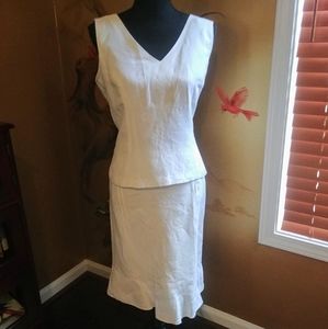 2 piece White Dress